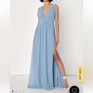 Lulus Heavenly Hues Light Blue Maxi Dress